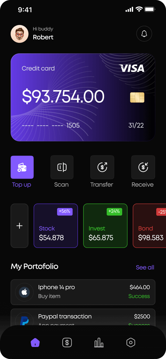 Phone screen showing a daek website interface