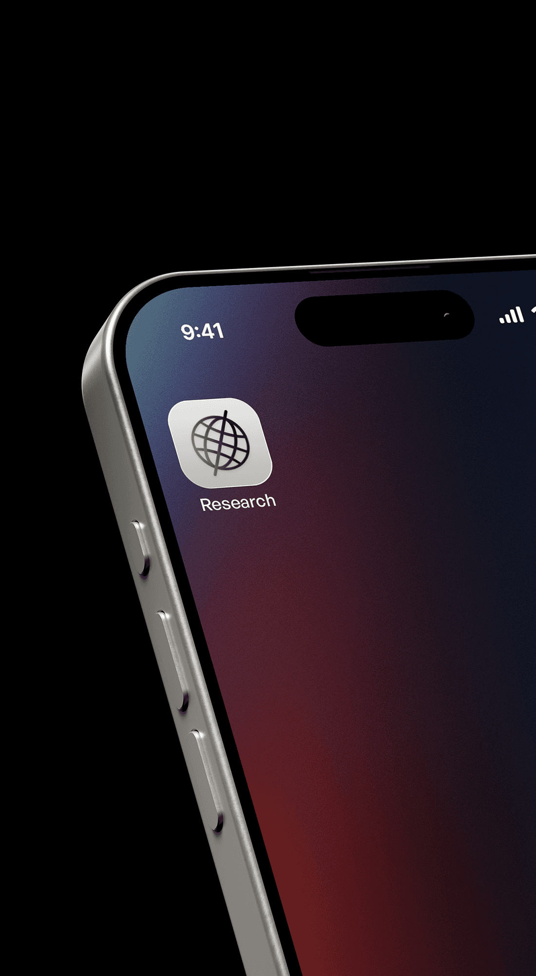 research app iphone mockup