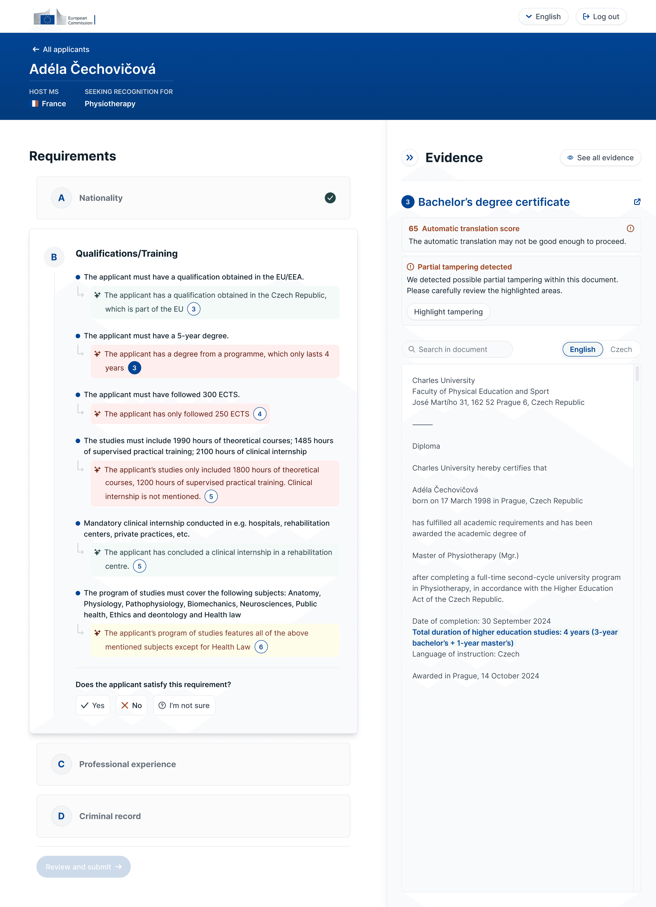 AI PoC Evaluate application 3