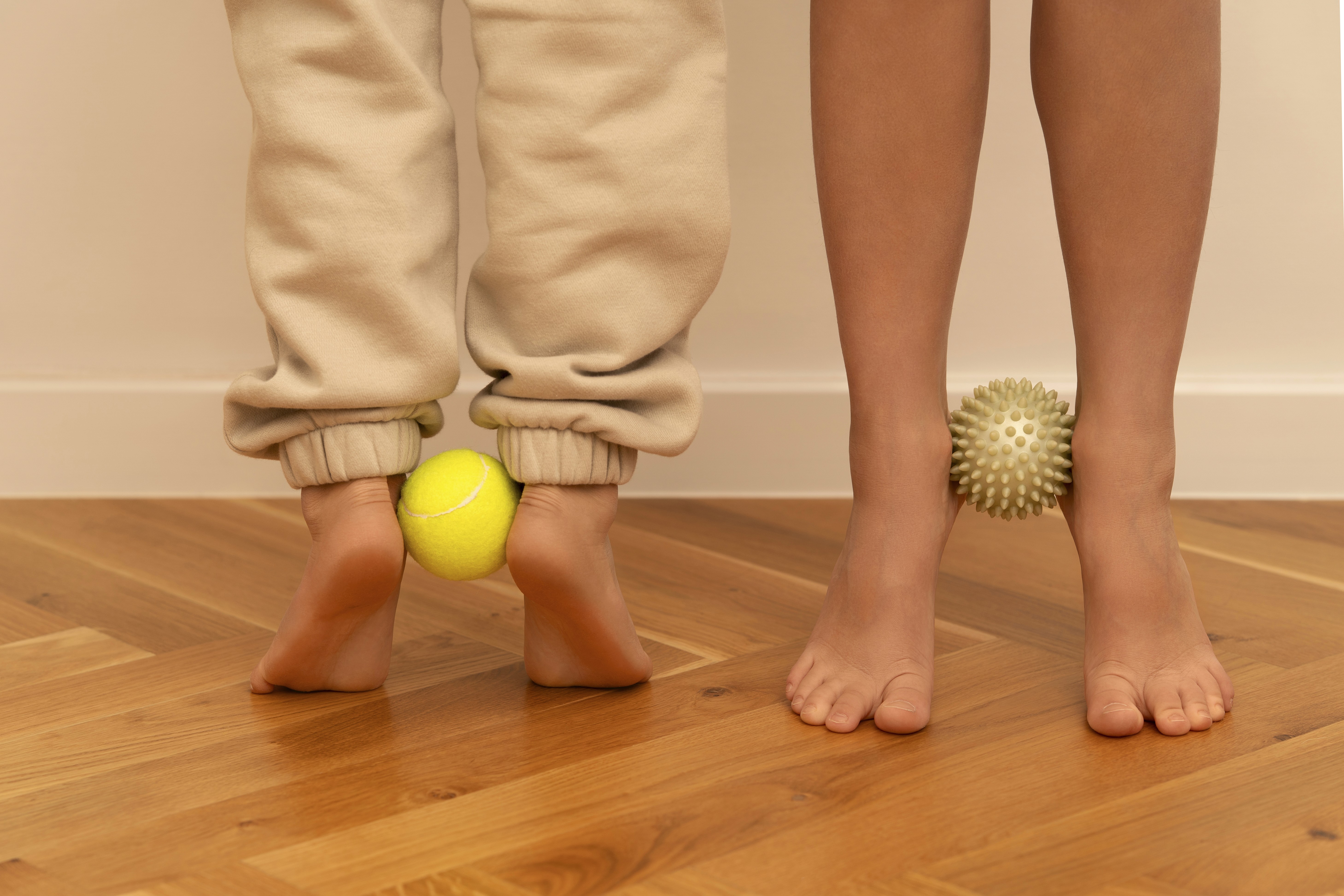 a woman getting a back massage from a massager