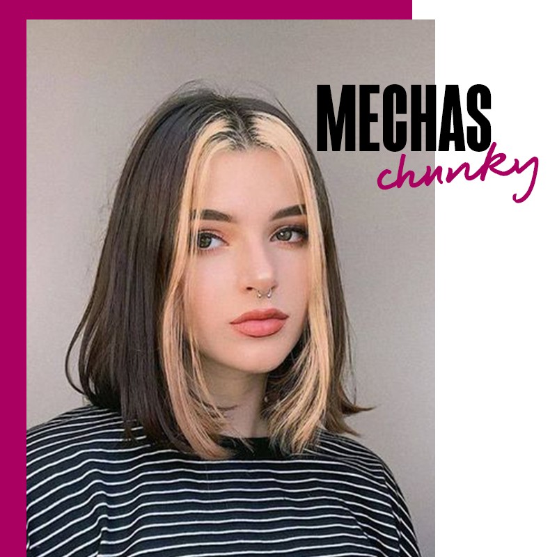 tendencias Mechas chunky | Fuente: Google Images