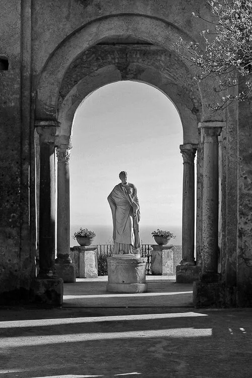 Statue garden in Amalfi Coast