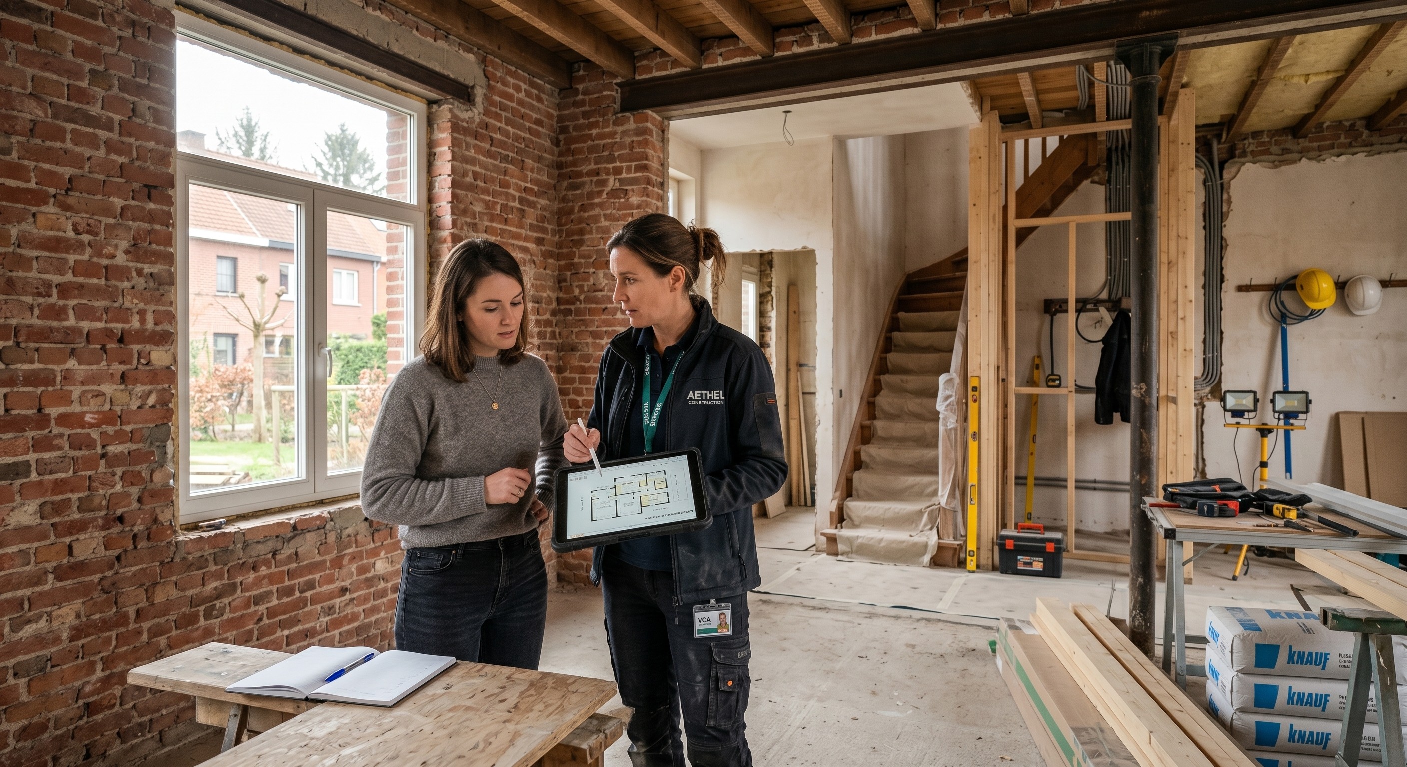 Ingénieur renovsecure sur un terrain