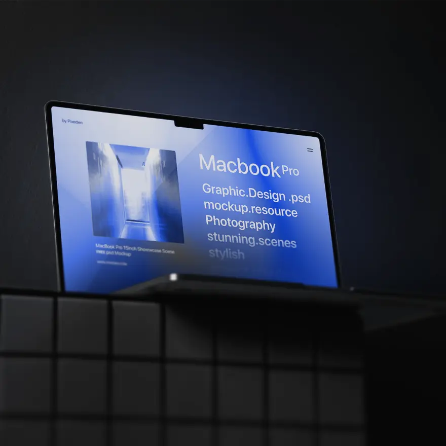 Digital display showing information, illuminated with blue light, against a dark background.