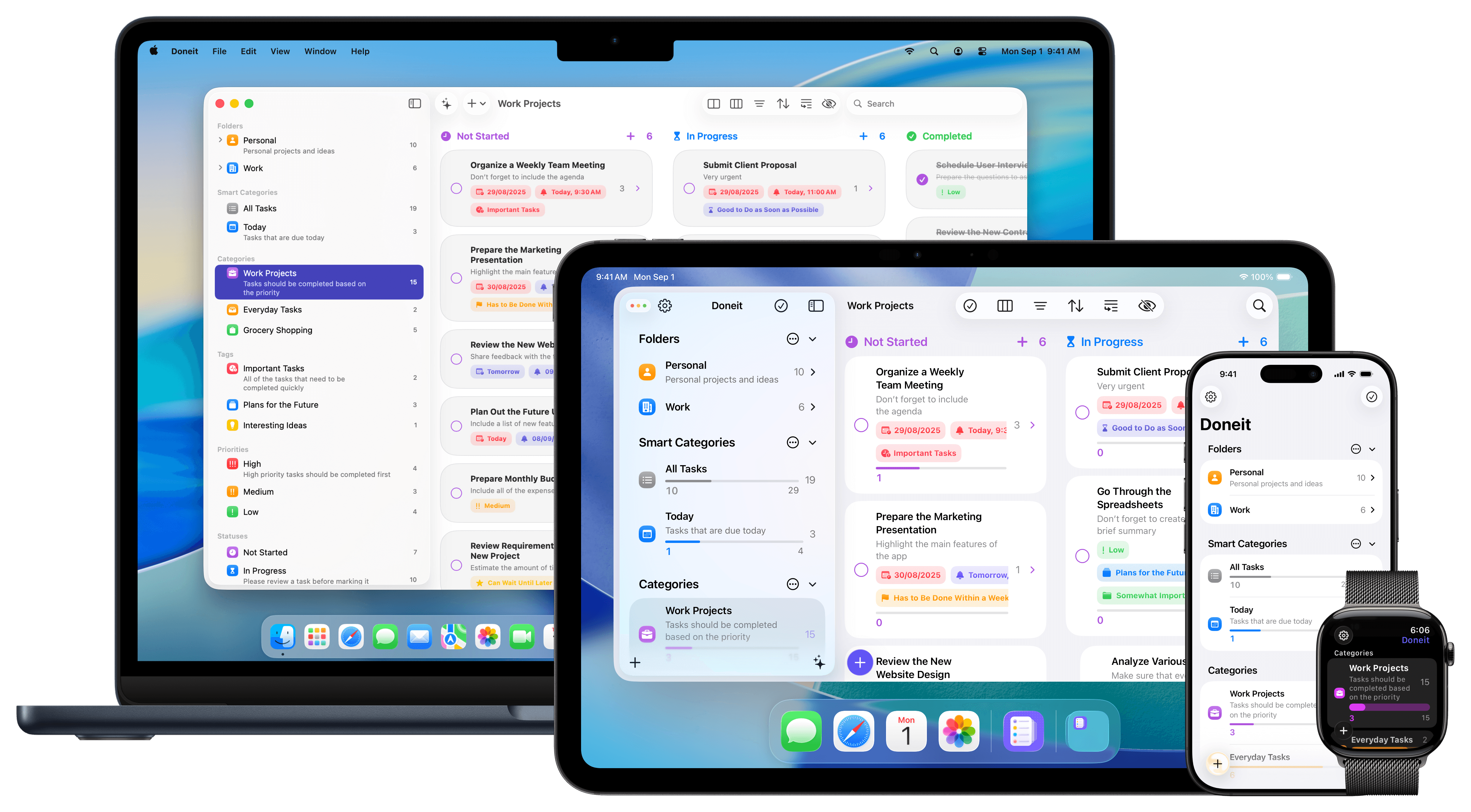 Doneit app on multiple devices