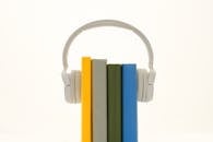 books and headphone