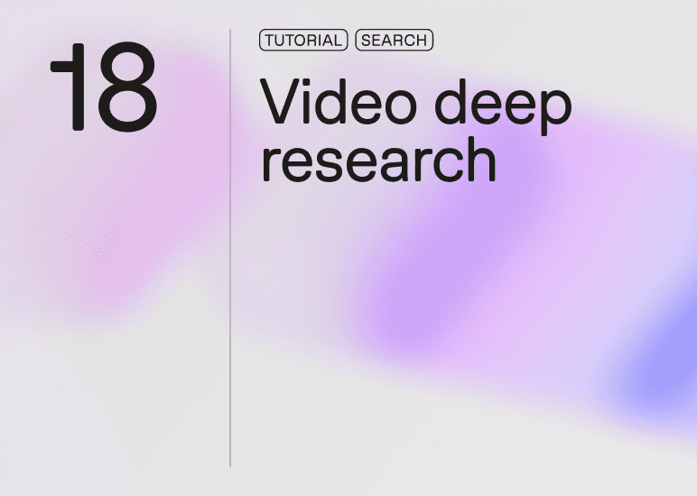 Video Deep Research app