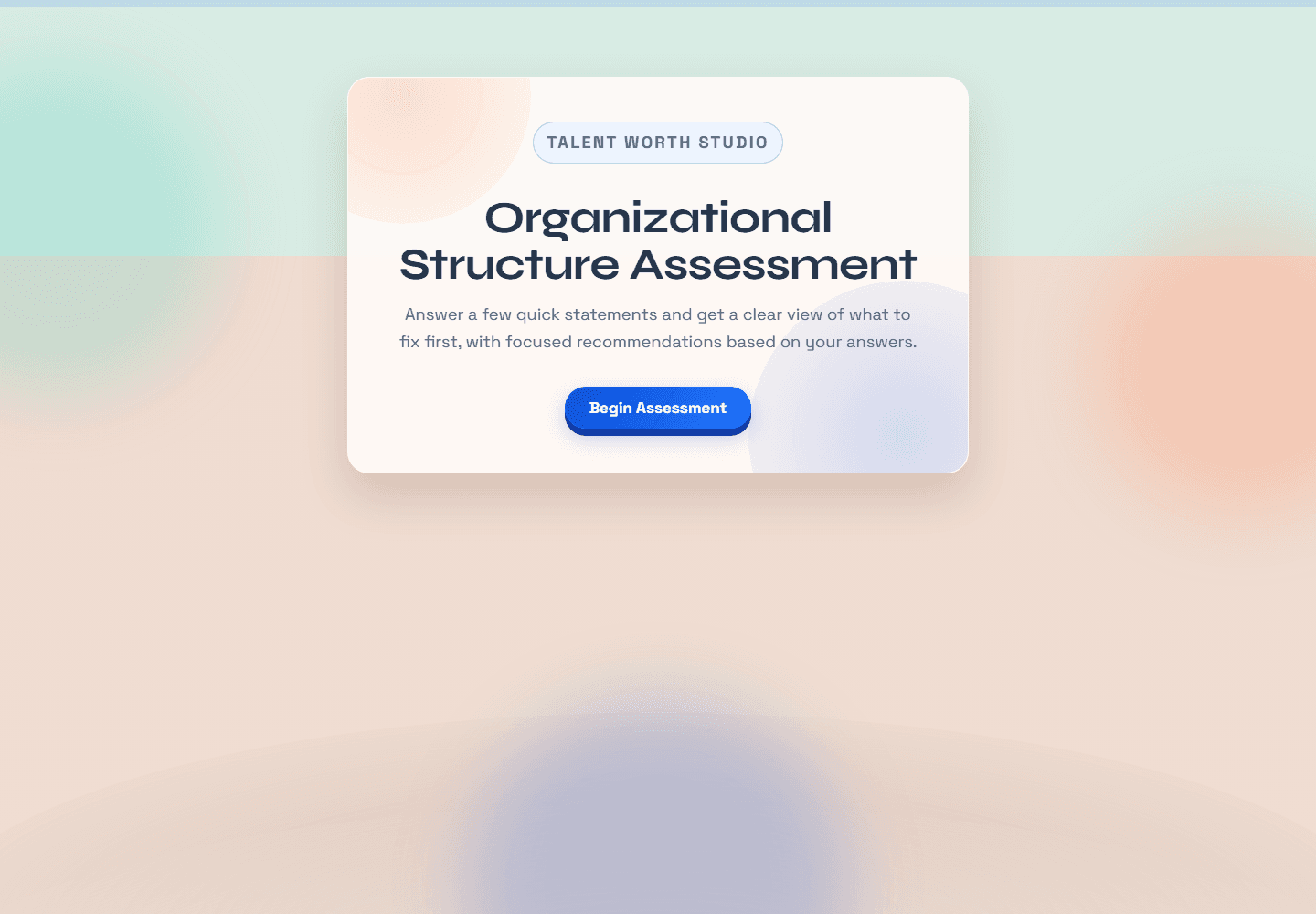 Talent Worth Assessment project preview