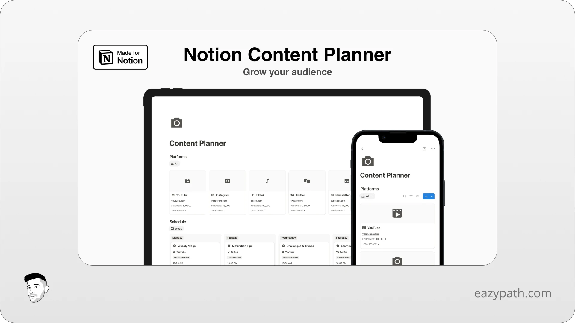 Free Notion Template Content Planner
