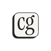 Square icon with lowercase "cg" on a white background and black border.