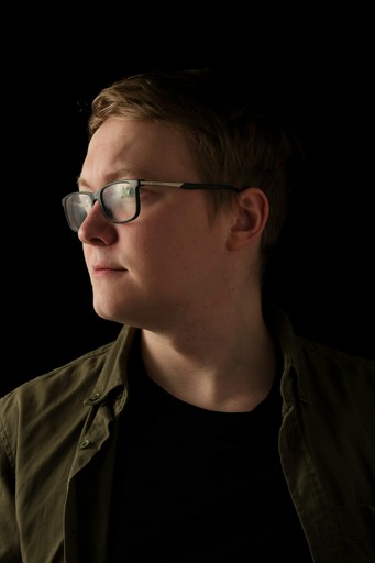 a man wearing glasses