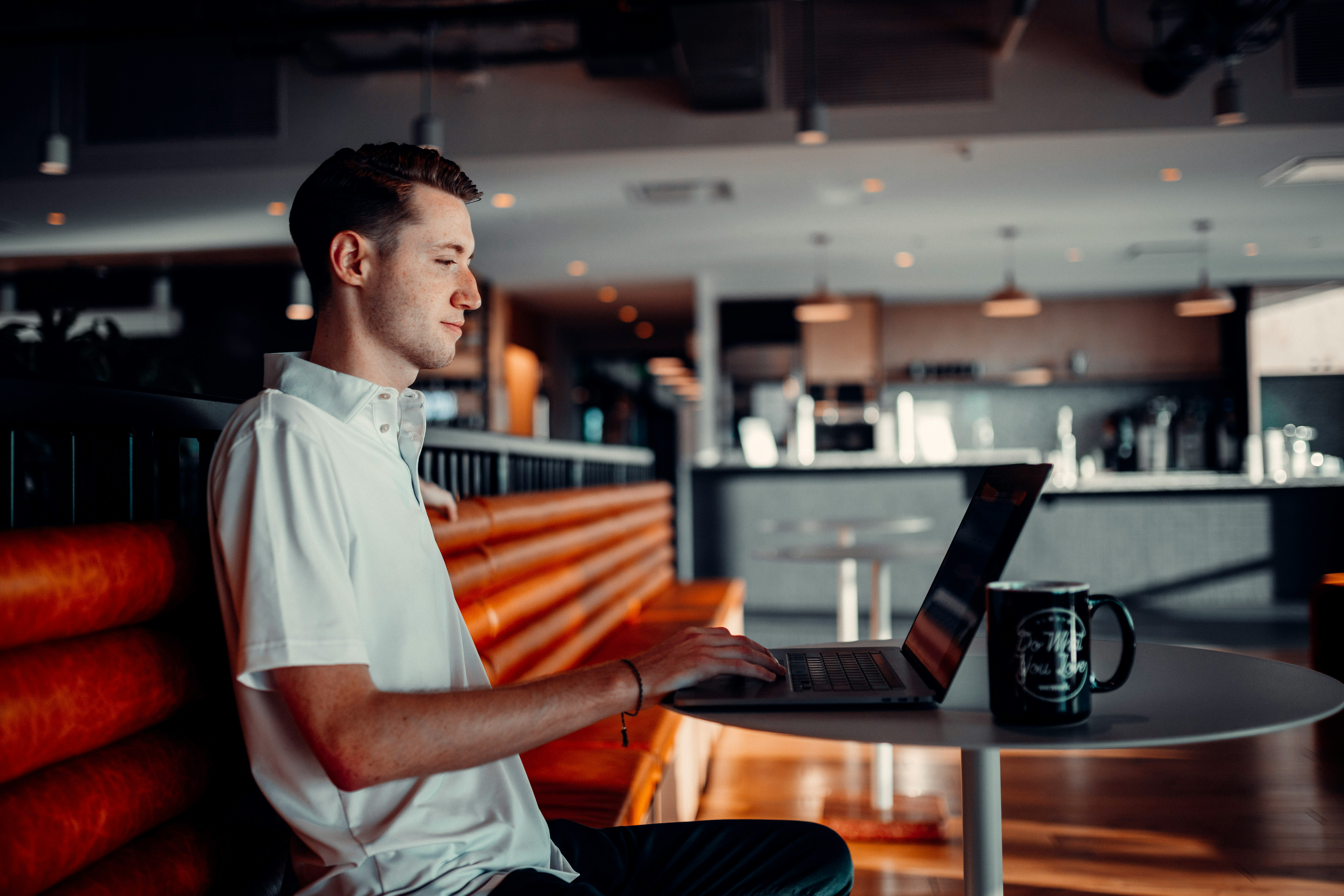 man in cafe alone - Crypto Community