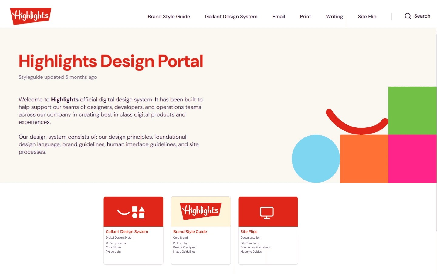 Design Portal Homepage