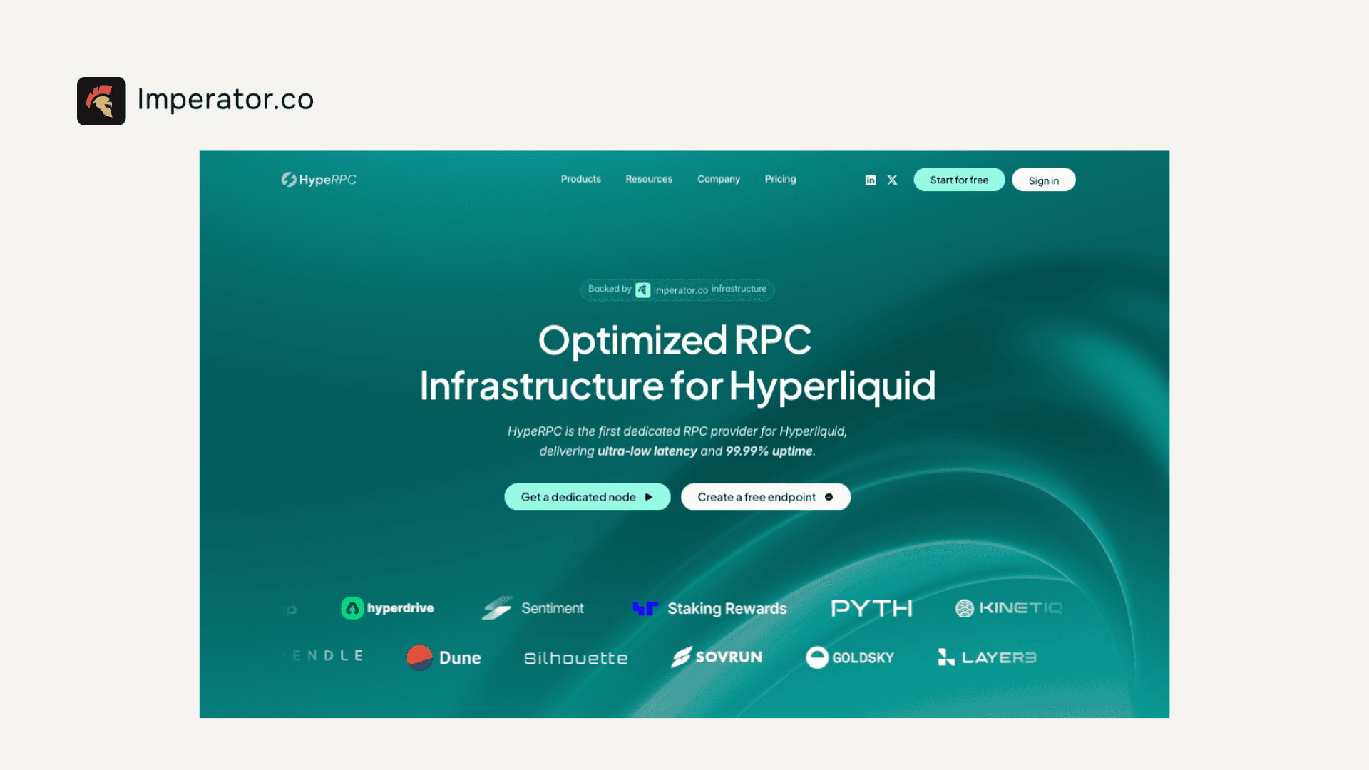 Hyperliquid HypeRPC Imperator RPC