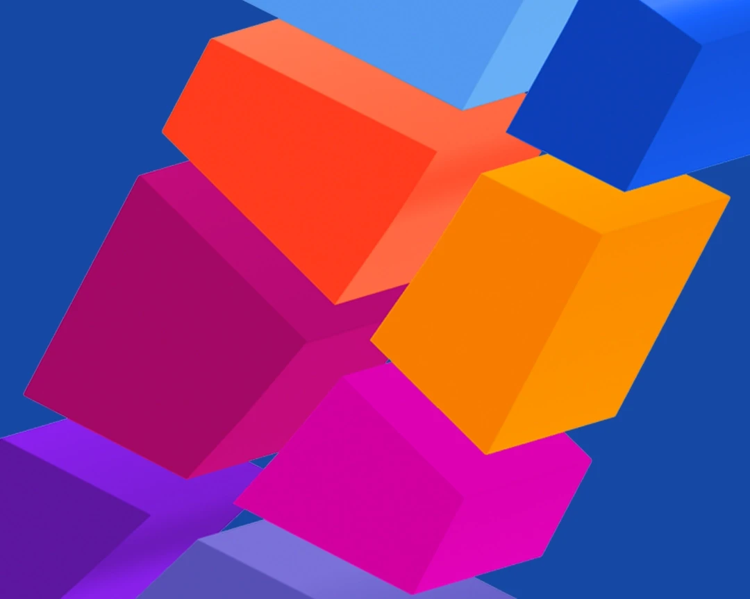 colorful 3D logo block