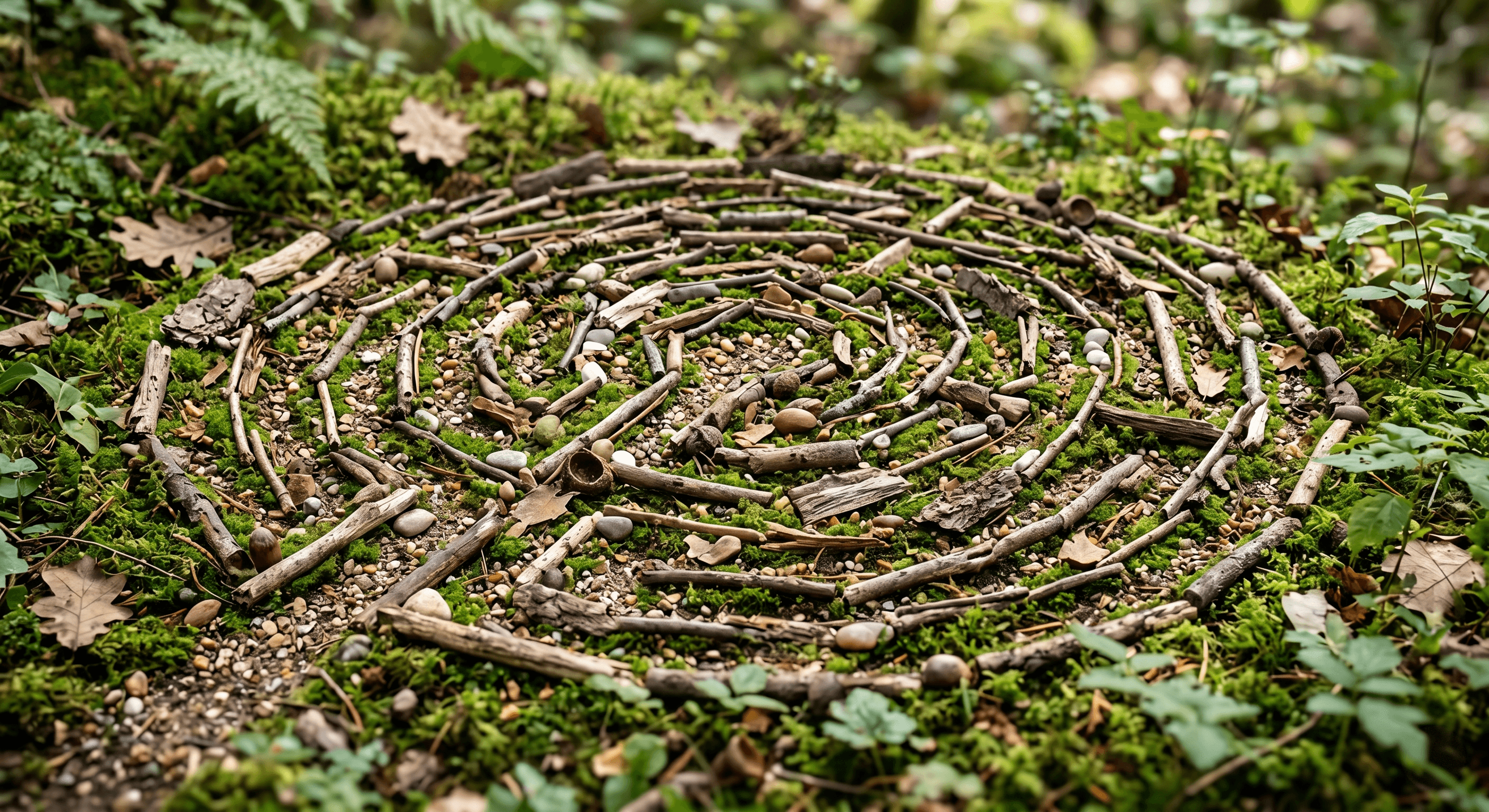Maze made of sticks