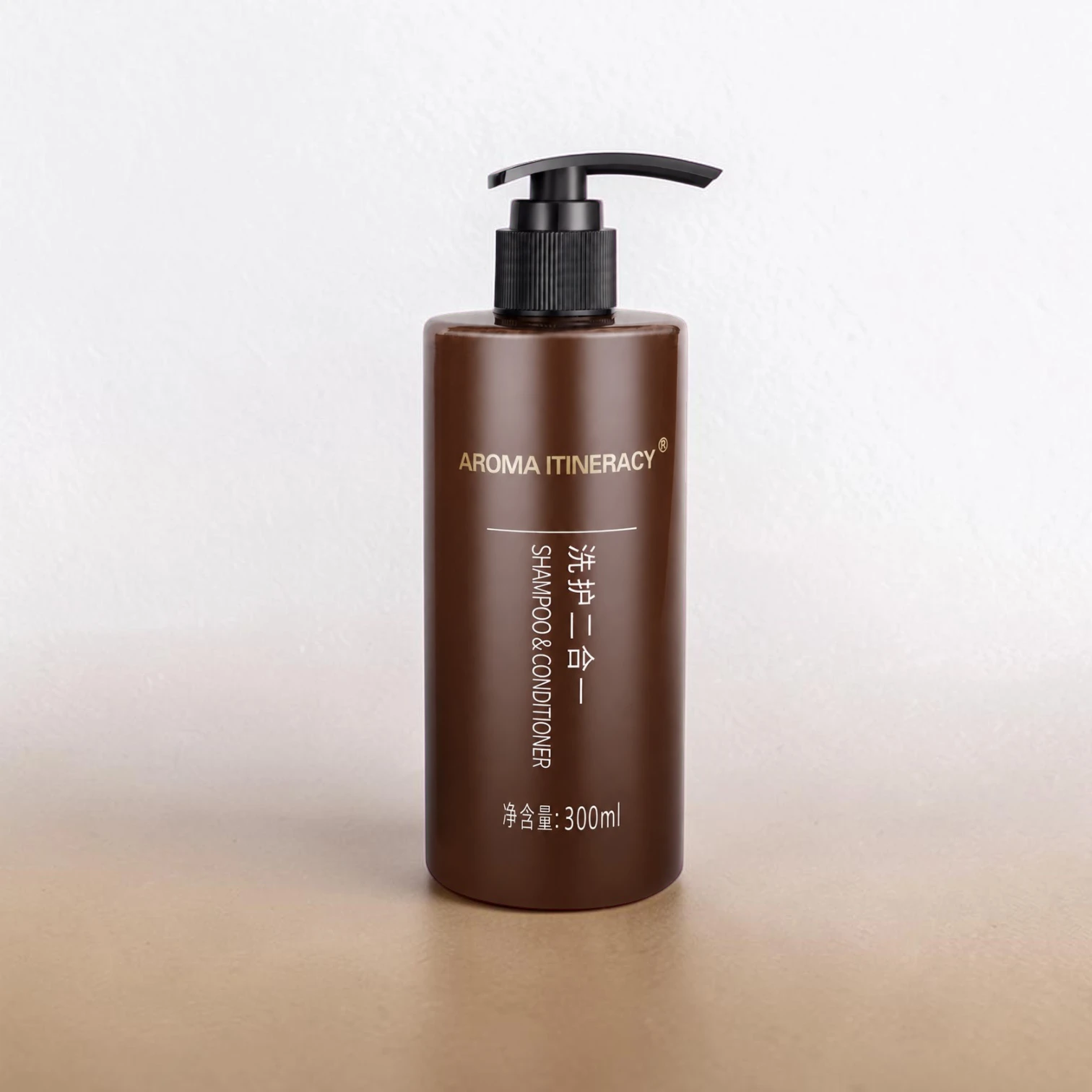 Private label hotel amenities set with shampoo and body wash