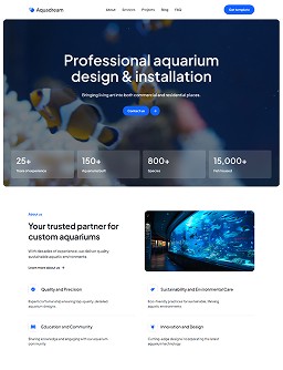 Aquadream Framer Website Template Homepage 
