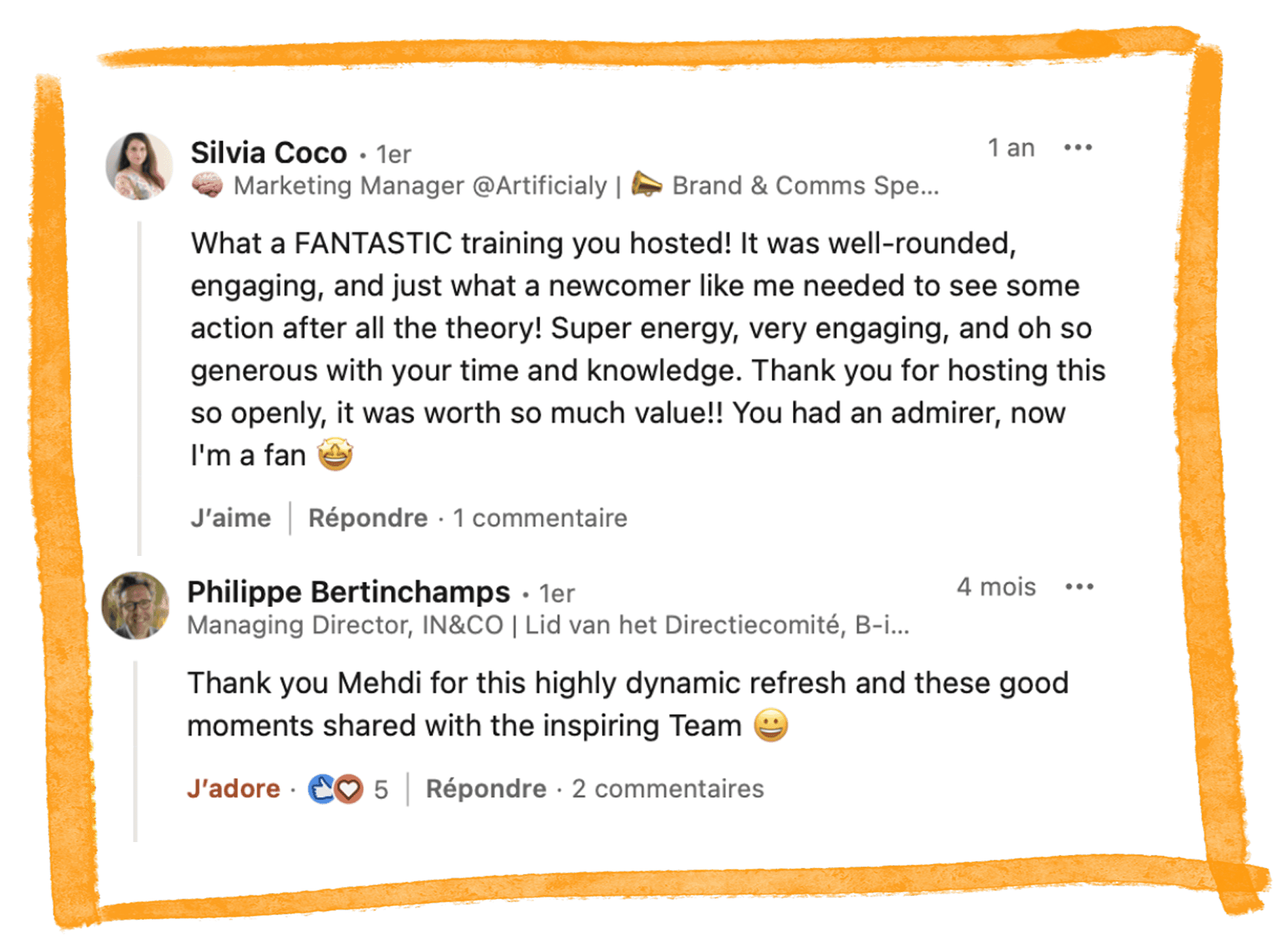 Testimonial from Silvia Coco about Mehdi En-Naizi’s facilitation training.