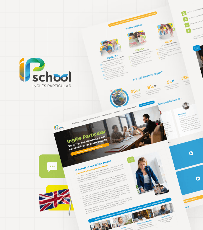 IP School Escola de Idiomas Website