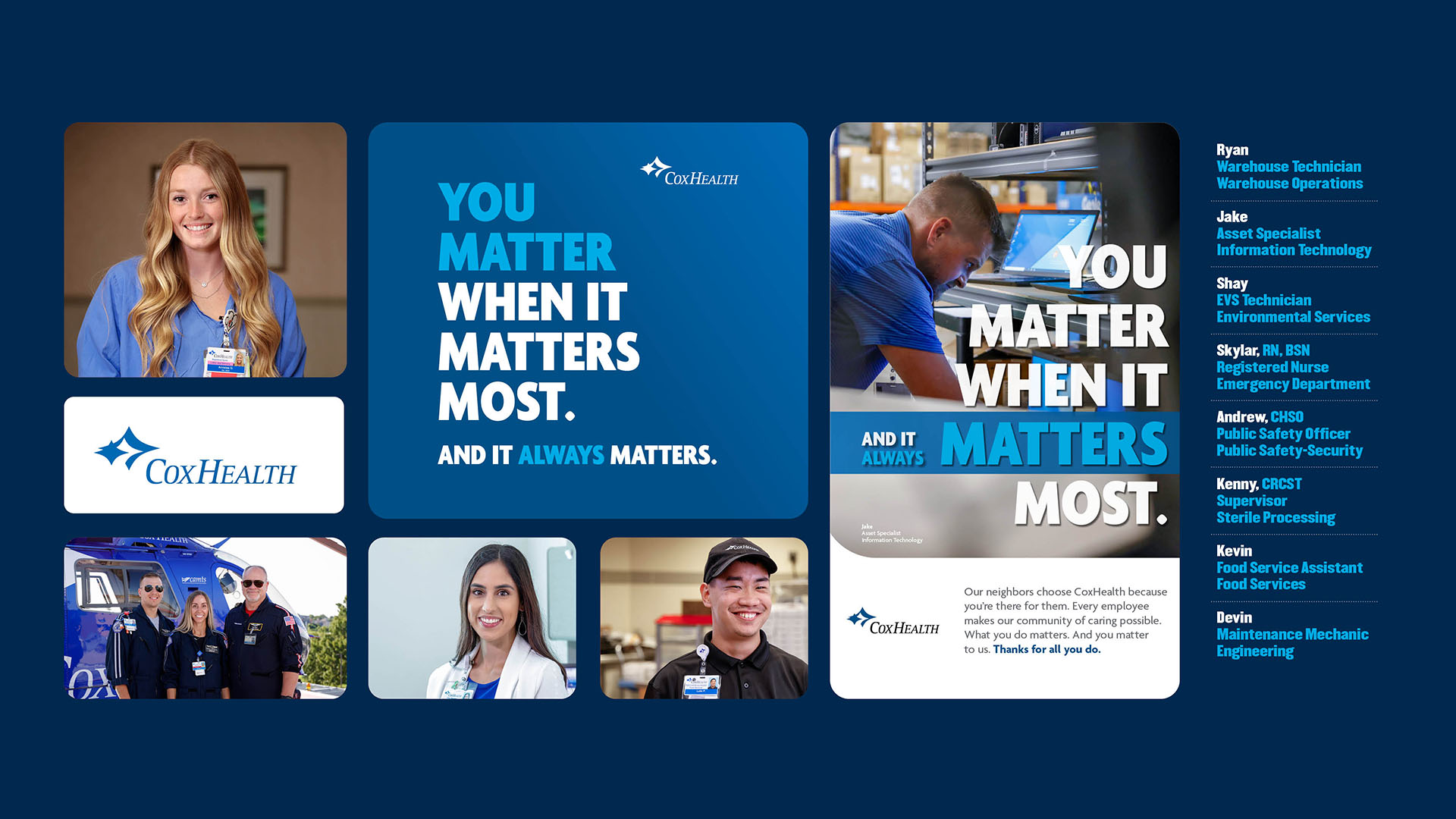 WTADS client Cox Health campaign "You Matter When It Matters Most".