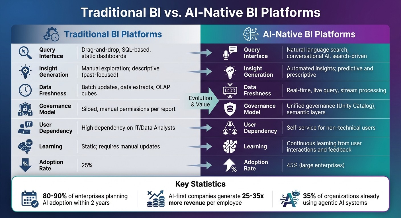 Traditional BI vs AI-Native BI Platforms Comparison