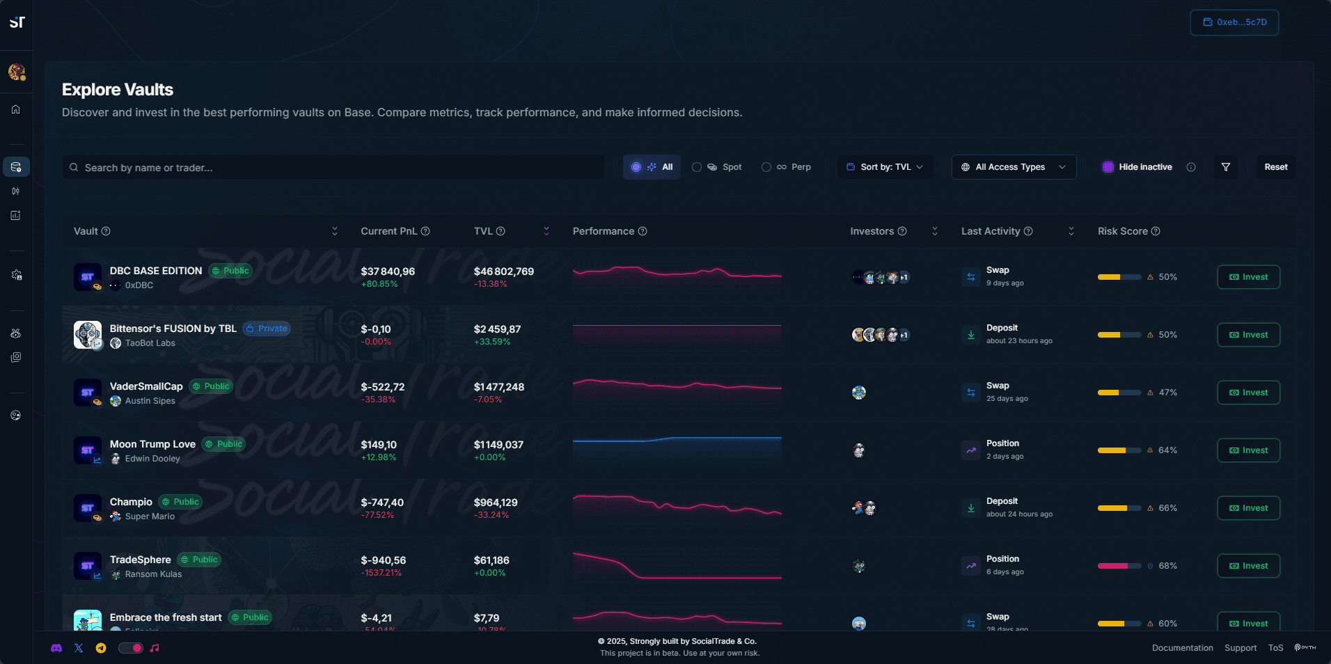 Vaults Explorer