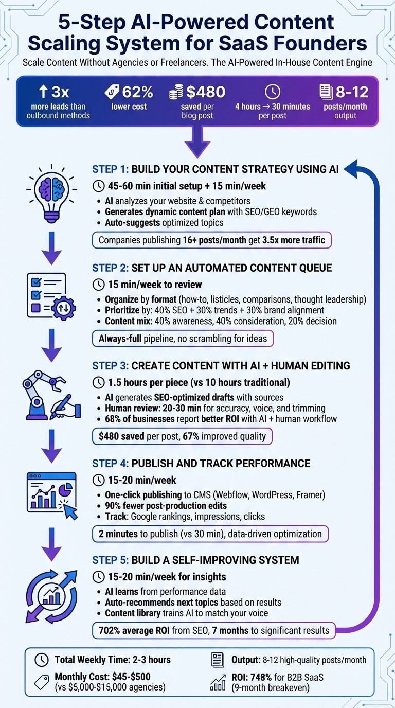 5-Step AI-Powered Content Scaling System for SaaS Founders