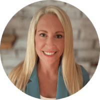 Headshot of Bridget Faler, smiling with long blonde hair. She is the Development Specialist.