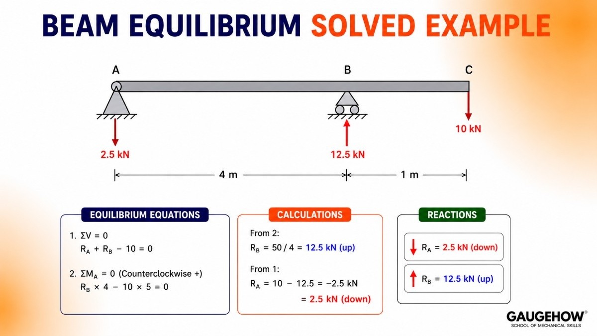 Beam Equilibrium Solved Example