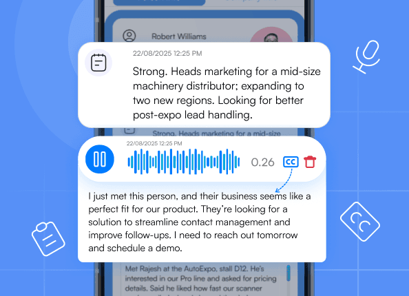 Habsy context capture, voice note capture, meeting notes, lead context tracking, contact intelligence, event networking notes, AI voice transcription, lead qualification, intent signals, contextual lead capture, follow-up reminders, sales conversation notes, trade show lead insights, contact memory, networking follow-up, smart lead management, business meeting context, CRM-ready notes, exhibitor lead tracking, audio note capture