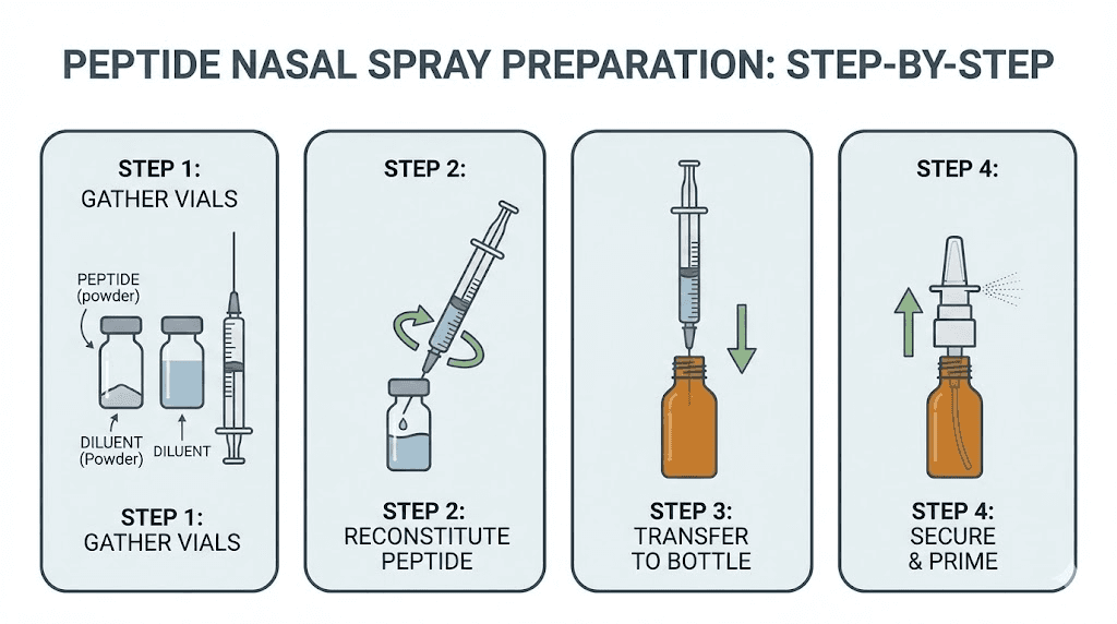 How to prepare wolverine peptide nasal spray step by step