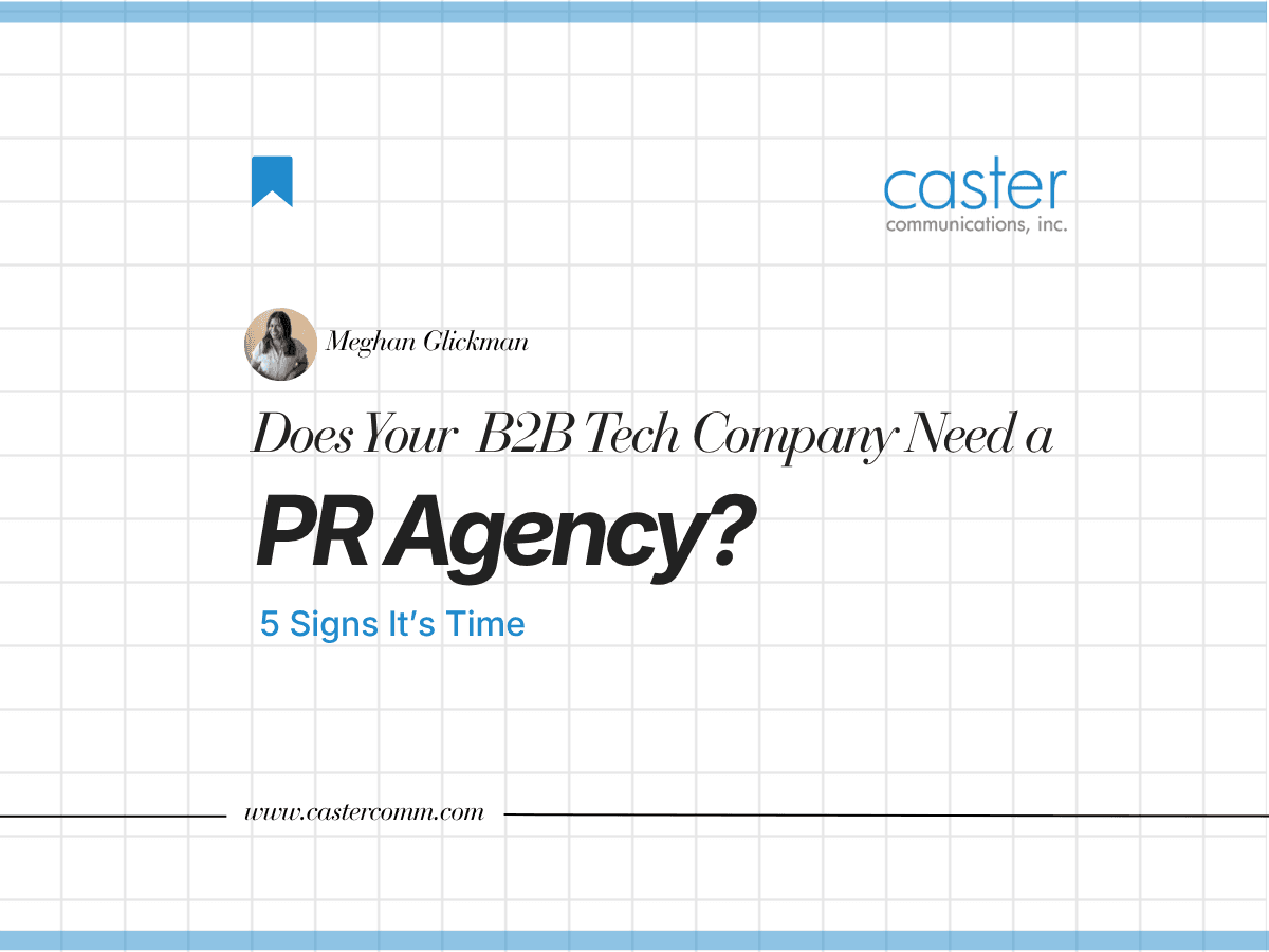 Technology PR team developing a media and messaging strategy for a growing tech company.