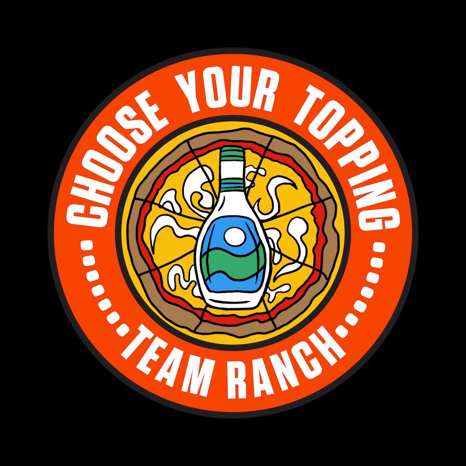 Banza Pizza Swag Design Badge Ranch