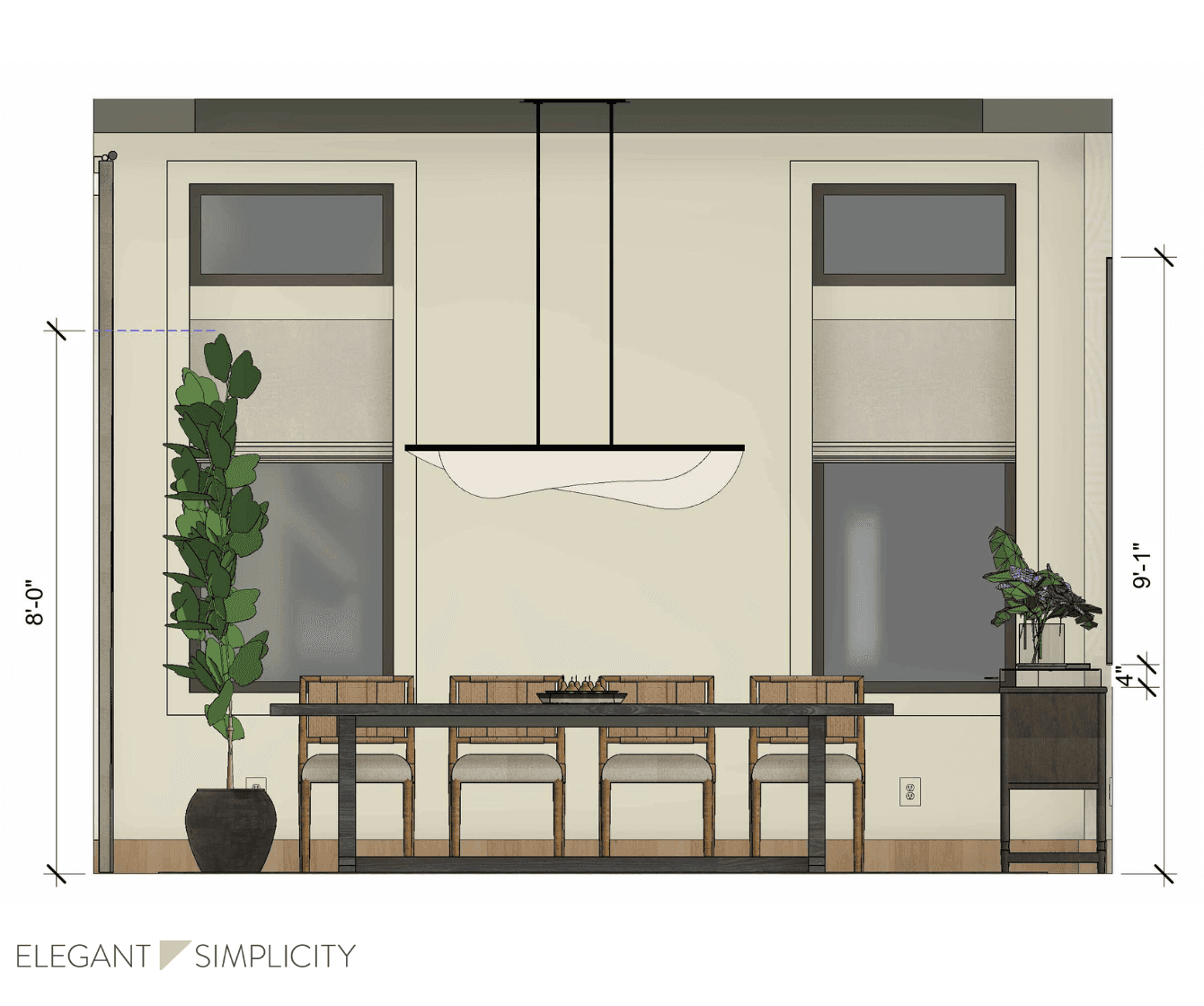 To help clients visualize + effectively communicate with contractors and other vendors, here are a handful of project details from the Woodinville House: Dining Room.