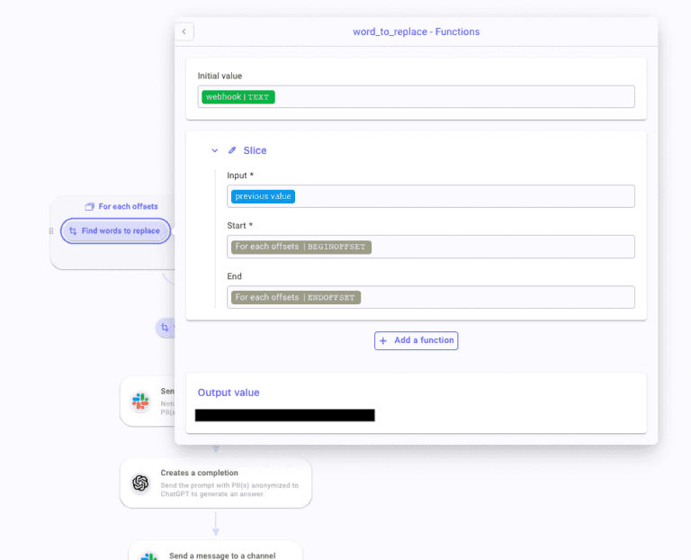 Condition settings - ChatGPT personal data anonymizer flow 2