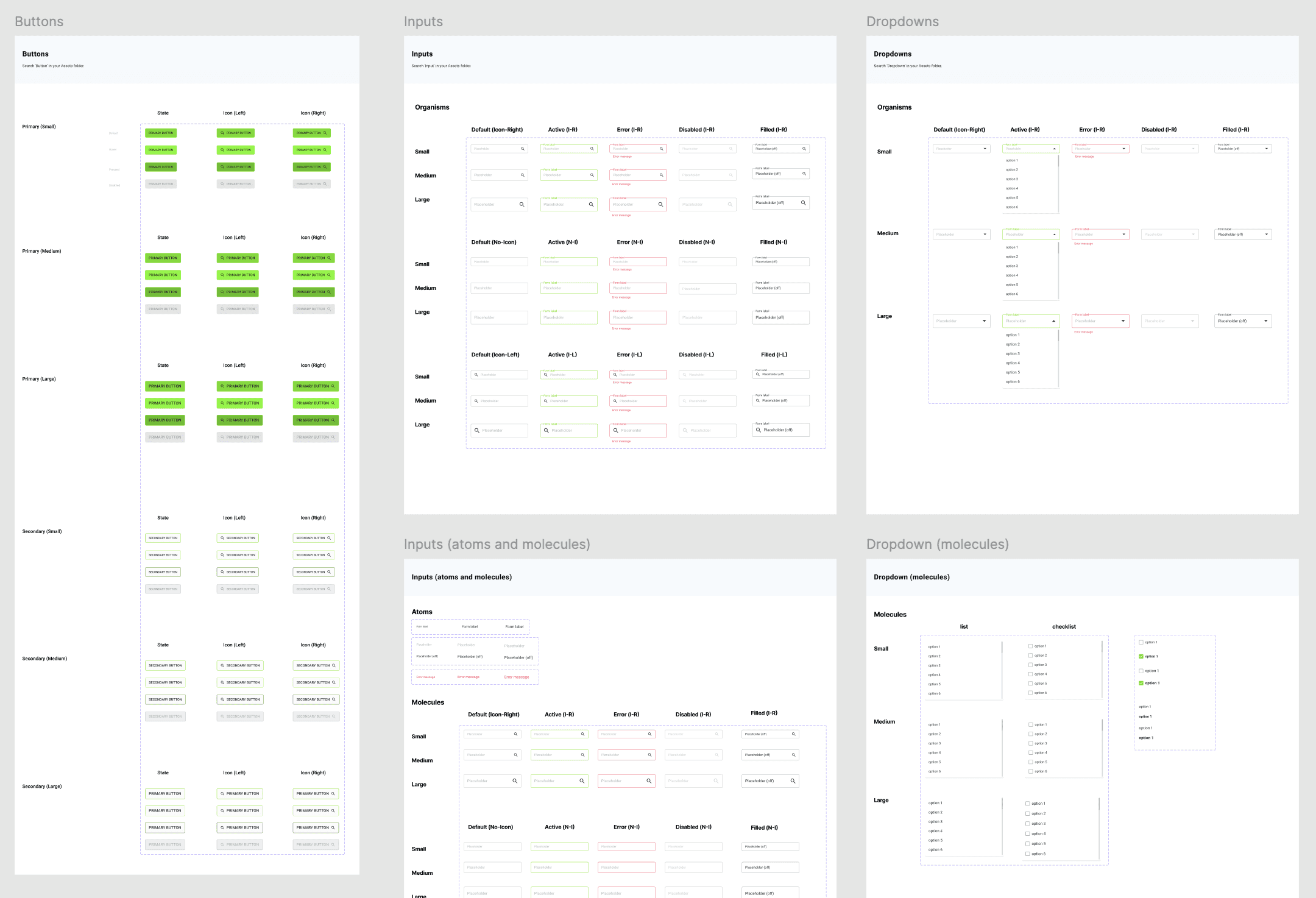 Snapshot of the gettacar design system