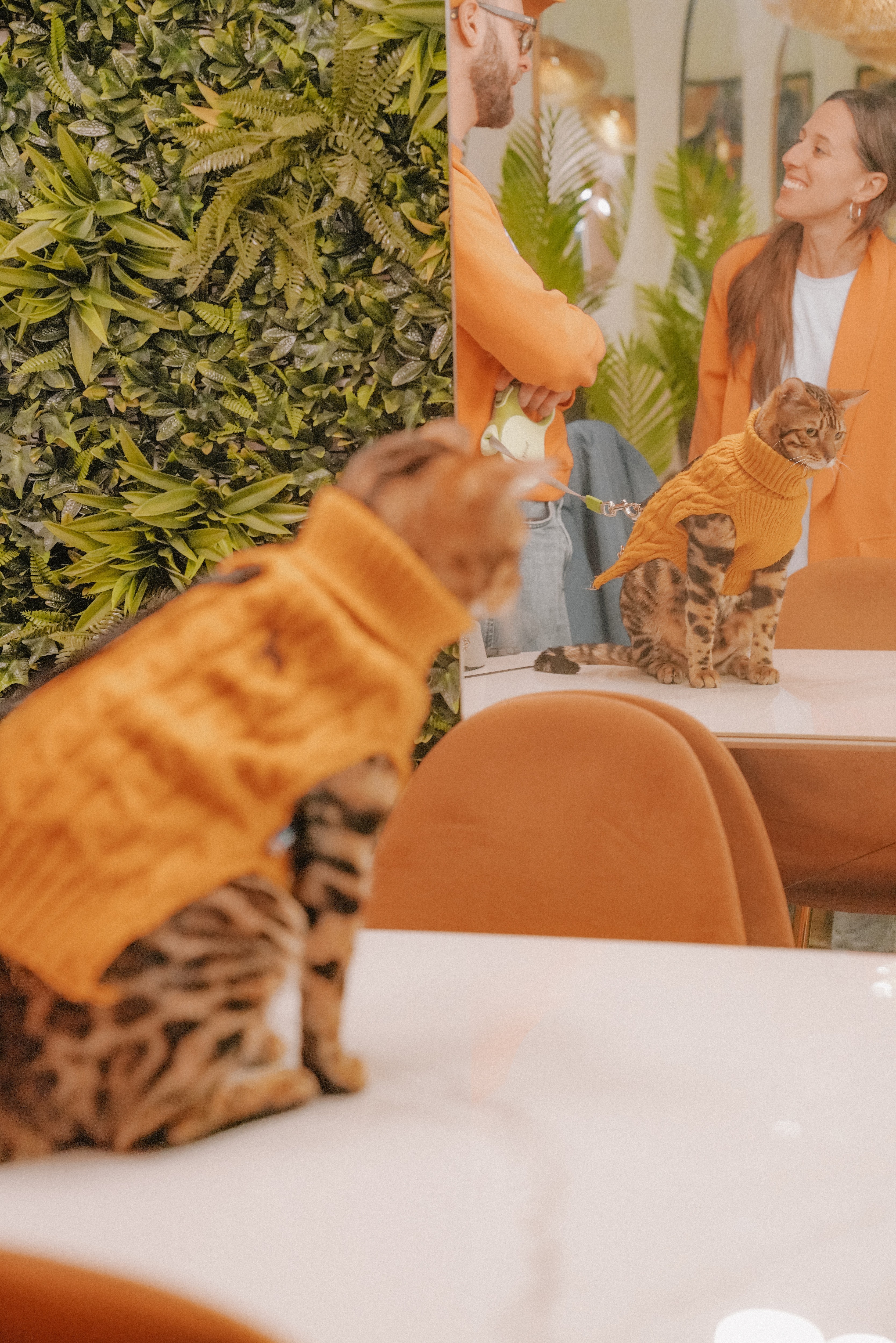 Rajah and his human Jacques at the Celebrity Cat Cafe hosted by PadsPass