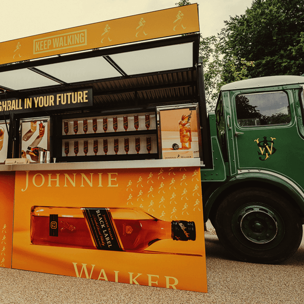 Vintage vehicle conversion into a mobile pop-up bar for an immersive whisky brand experience 