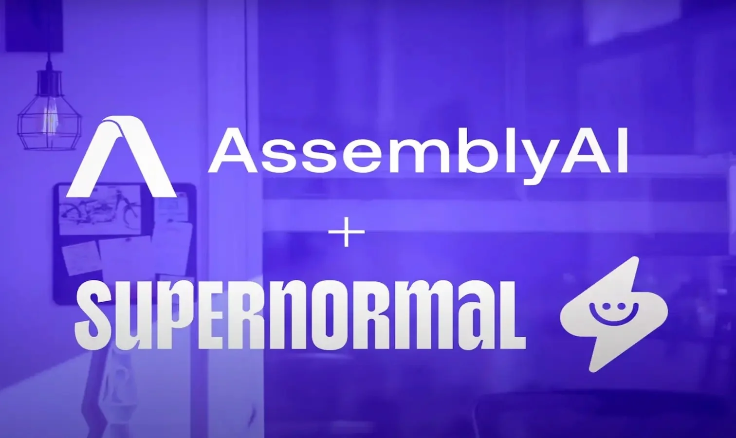 AssemblyAI and Supernormal logos with partnership integration visual