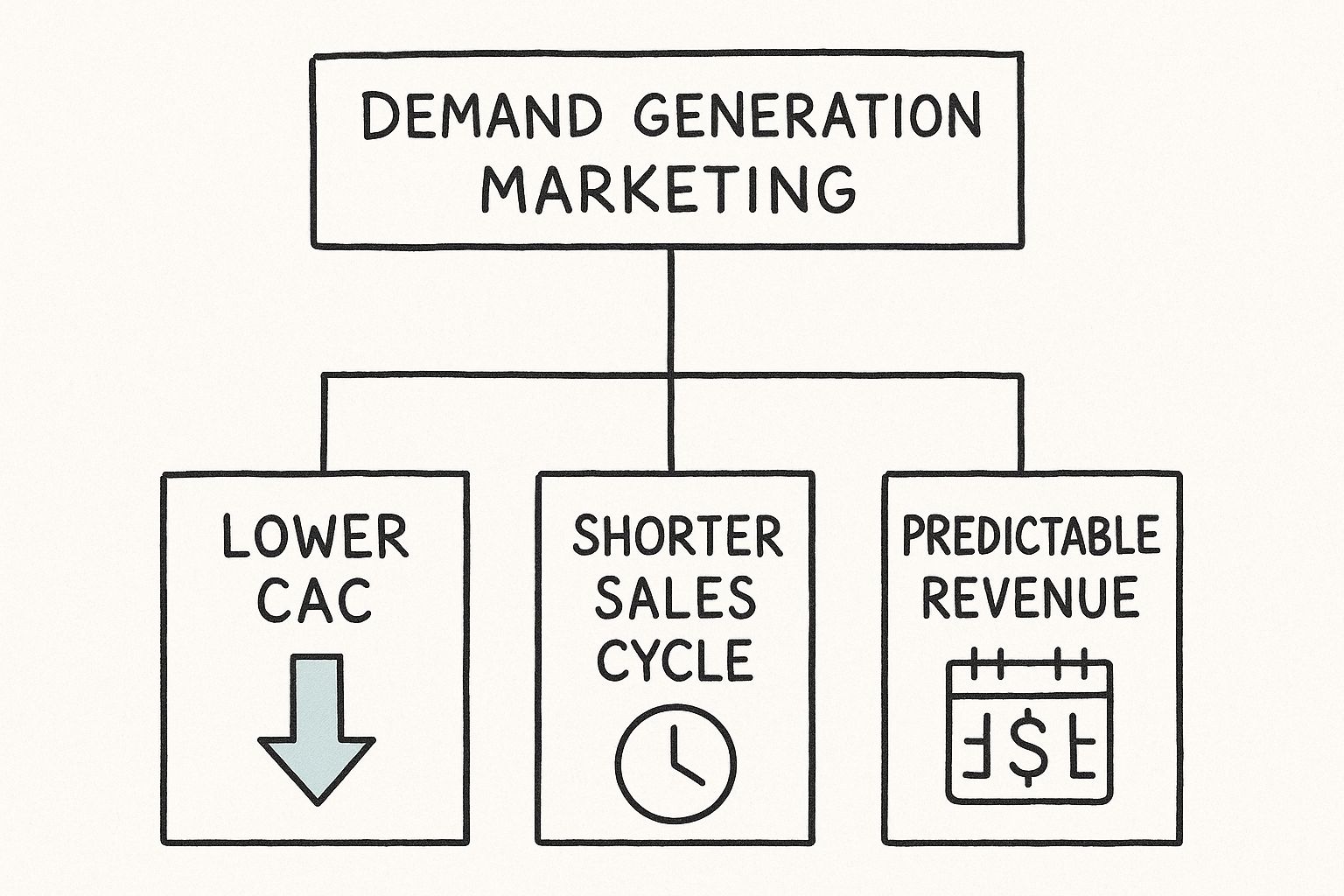 Infographic about what is demand generation marketing