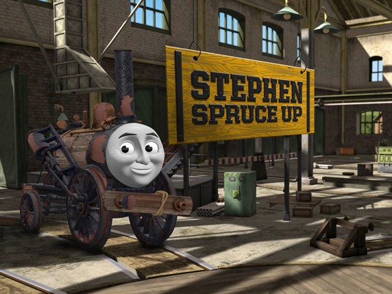 thomas train stephen spruce up design