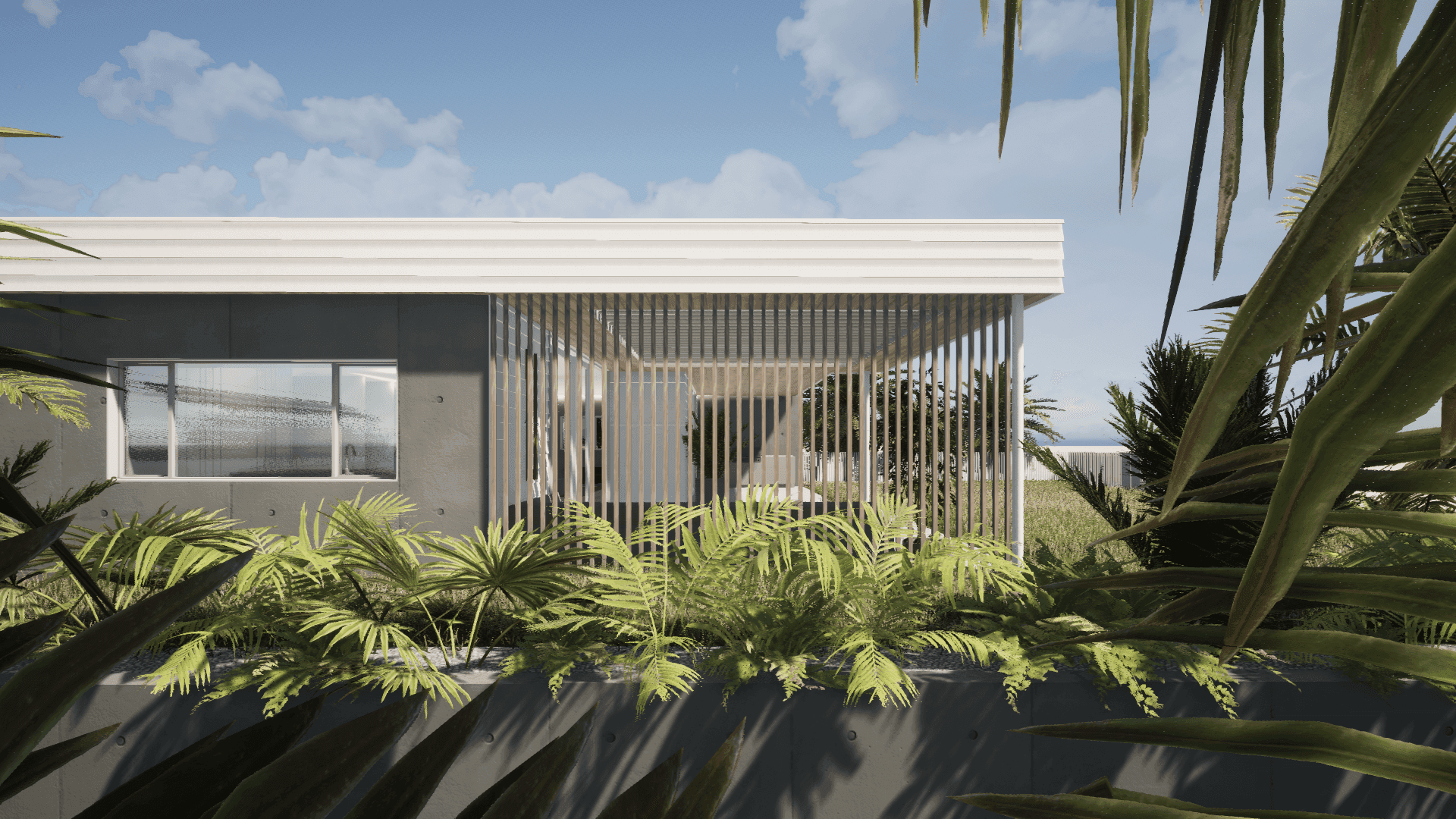 Architectural render of new build residential home