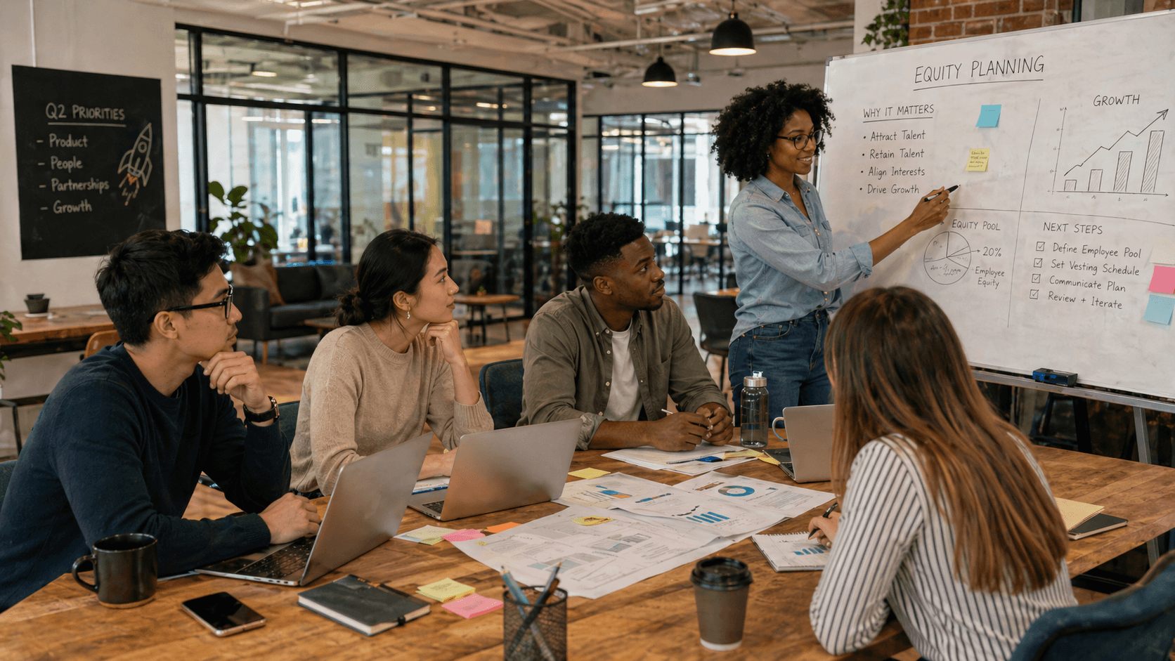 startup employees with equity compensation