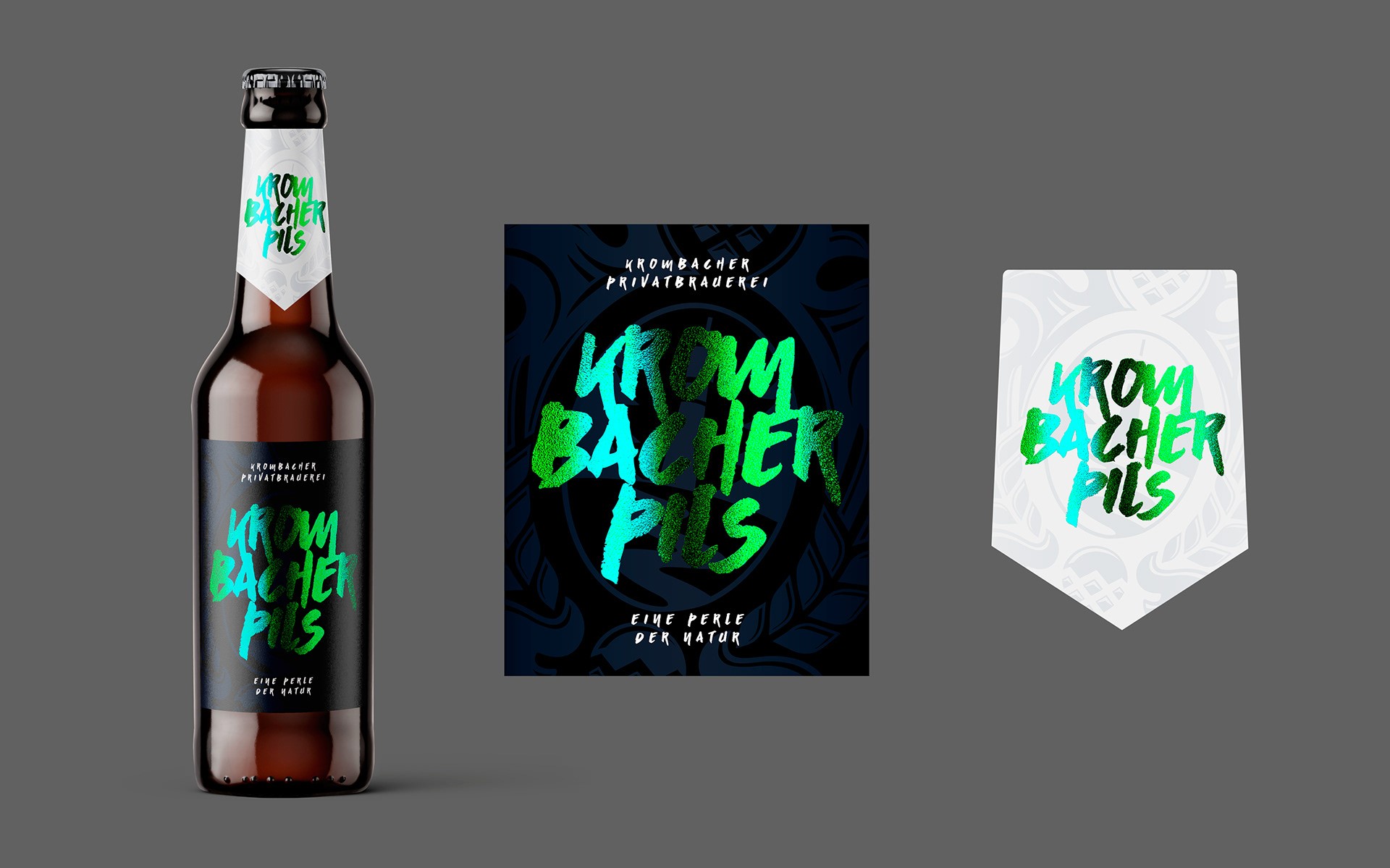 Labeldesign für die Krombacher Nightlife Edition – reduziert, laut und bewusst anders gedacht.