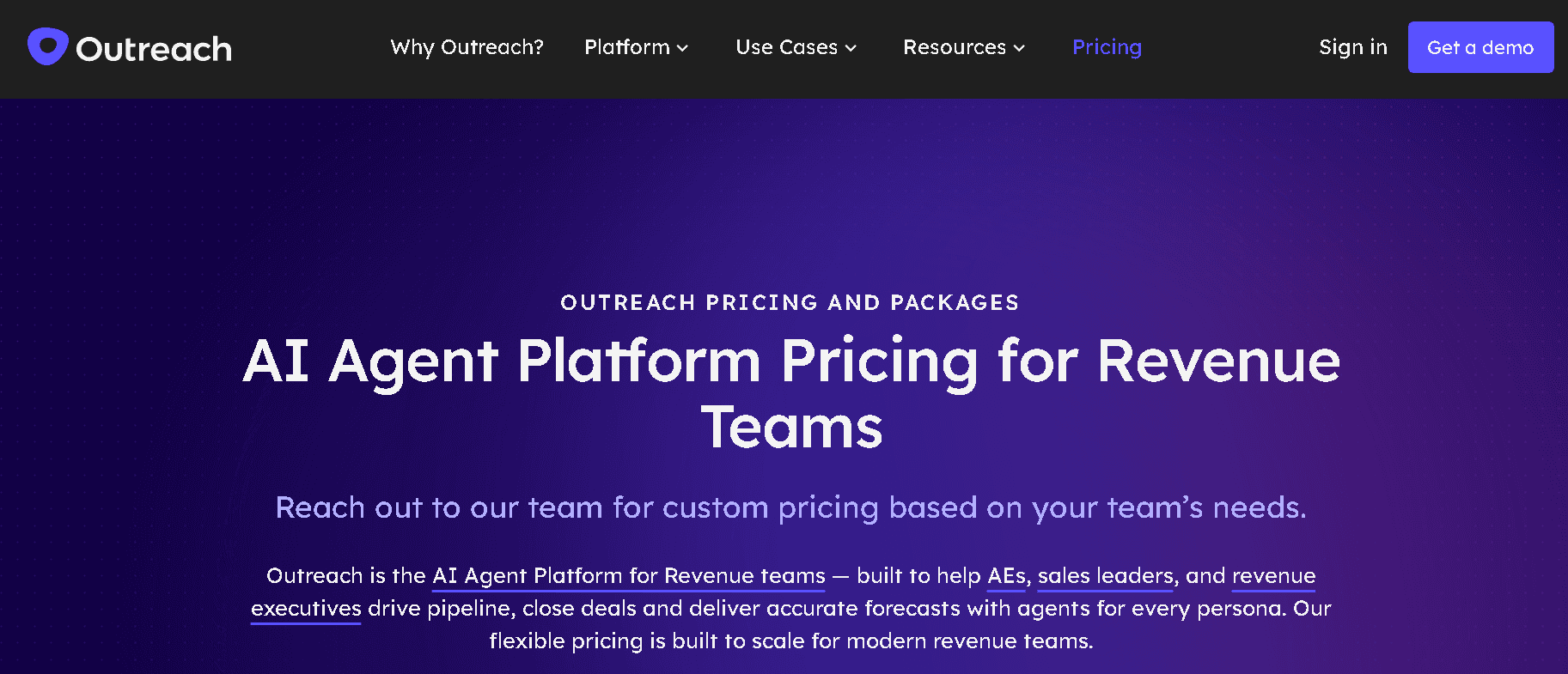 Outreach pricing