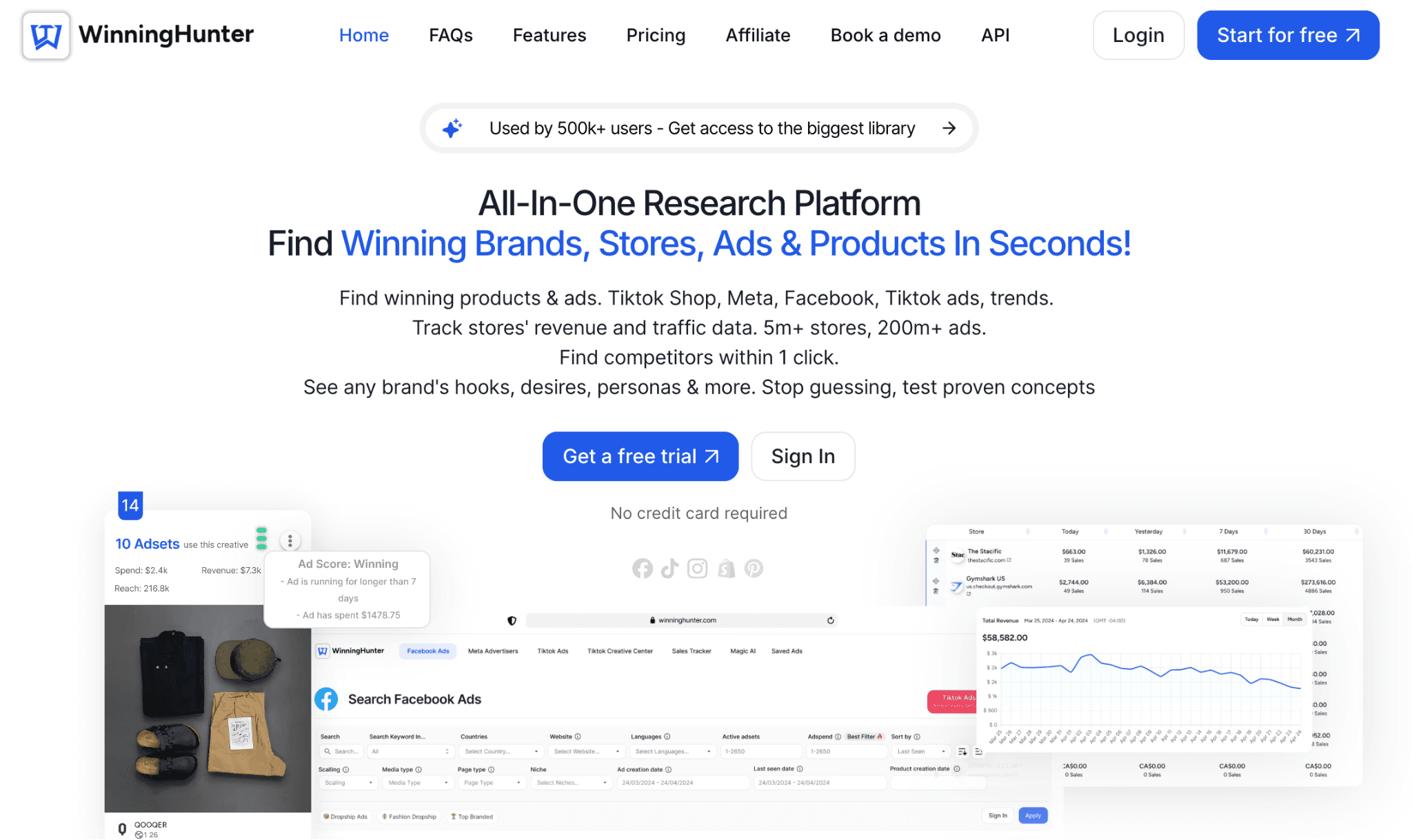 WinningHunter homepage