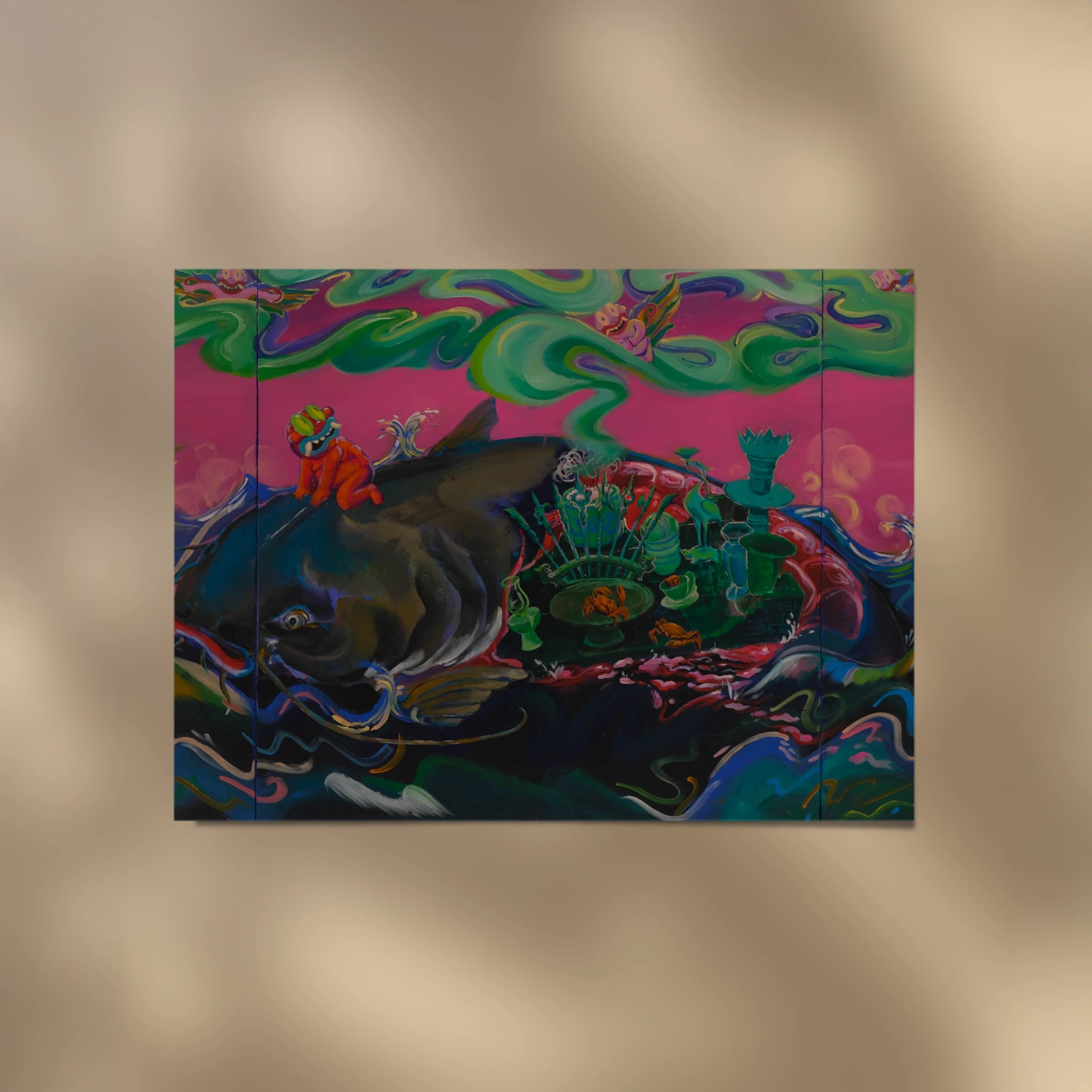 premium art poster and canvas prints, with originals available, from QART , of the artwork " Who Will Be Blessed? "