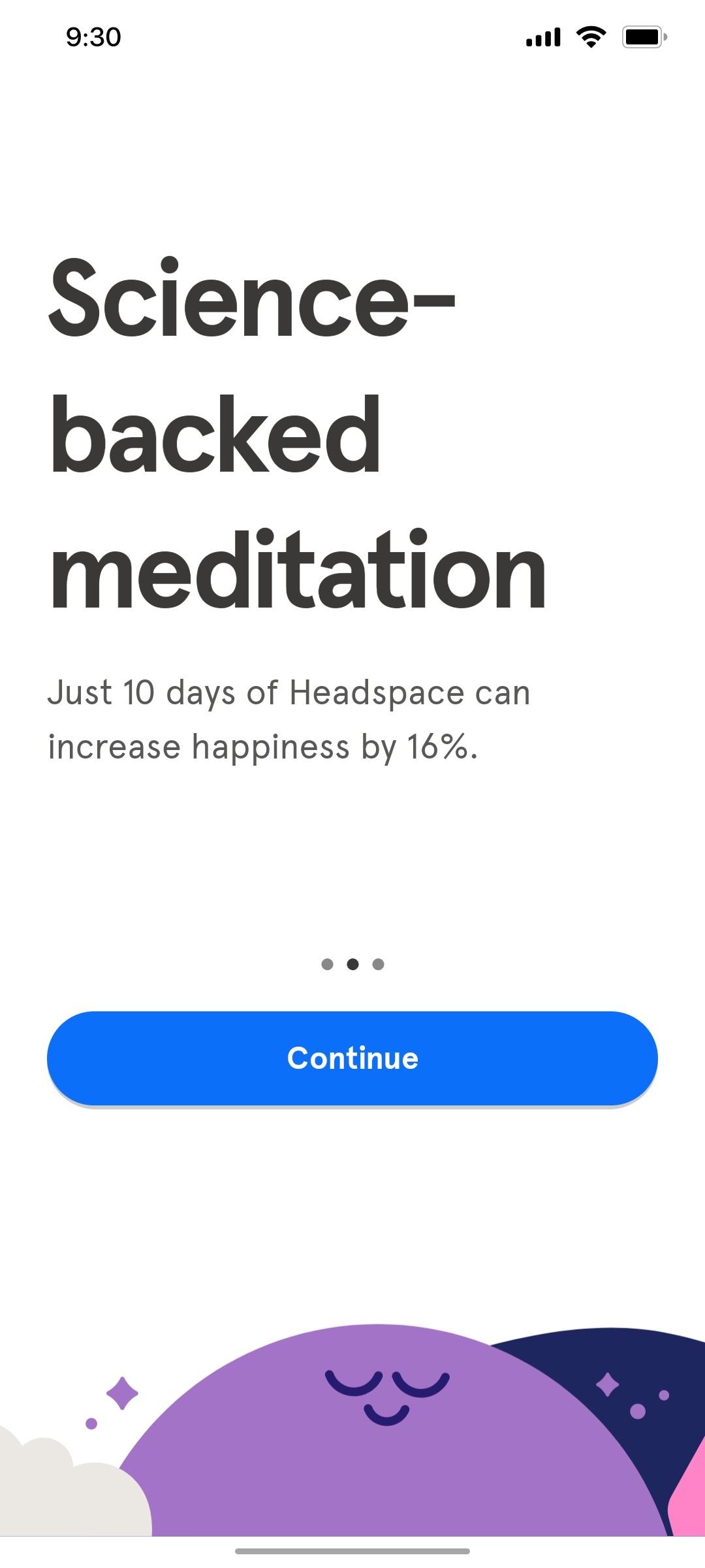 Headspace Walkthrough screen 2 screen