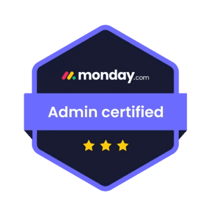 monday.com admin certified expert badge